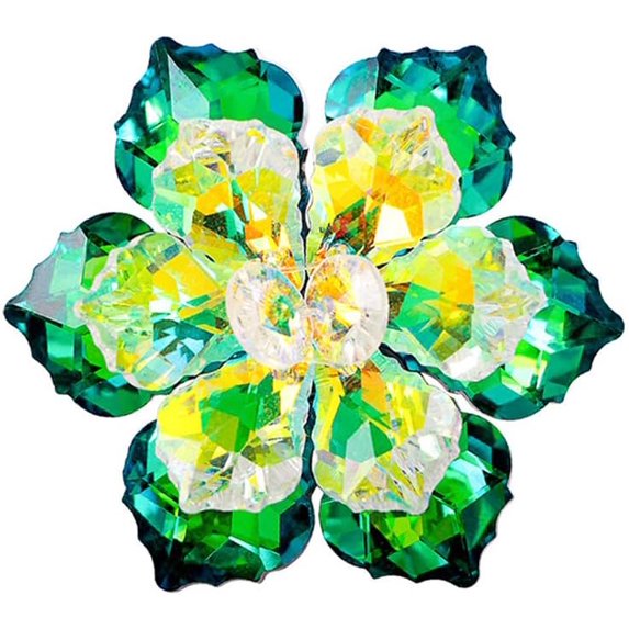 Elegant Rhinestone Flower Brooch Pin for Women Handmade Shiny Crystal Snowflake Cherry Blossom Brooches Lapel Pins Dress Accessories Anniversary Wedding Jewelry