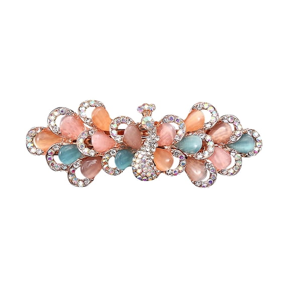 Rhinestone Hair Clip Elegant Ponytail Holder Dazzling Hair Accessory for Women Girls