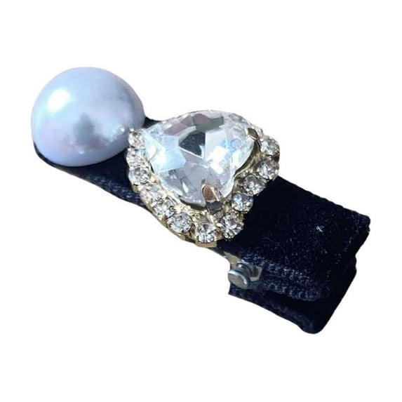 Elegant Rhinestone Hair Clip Side Pin With Pearl Embellishment For Women Girls Light Hair Accessories