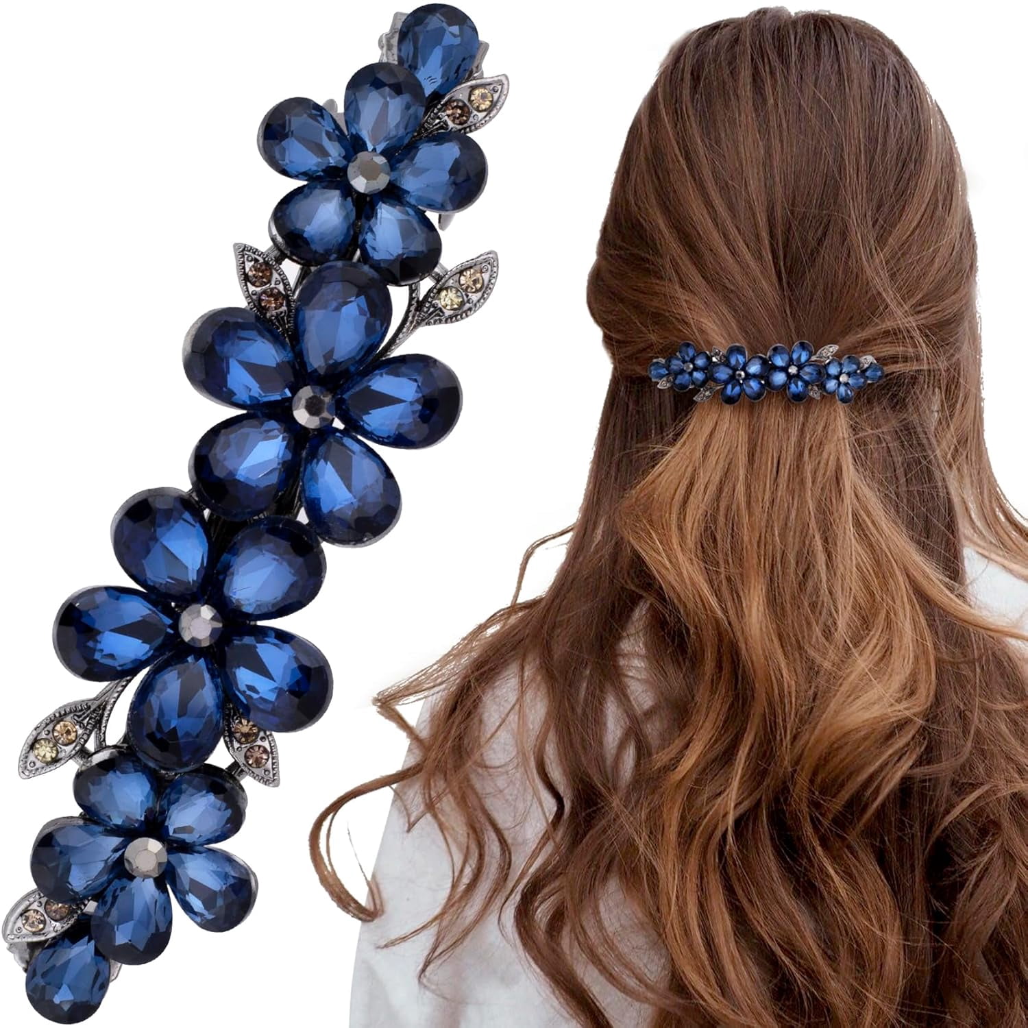 Elegant Crystal Hair Clip Set Of 13 Crystal Hair Clips | L. Erickson | France Luxe main image 2