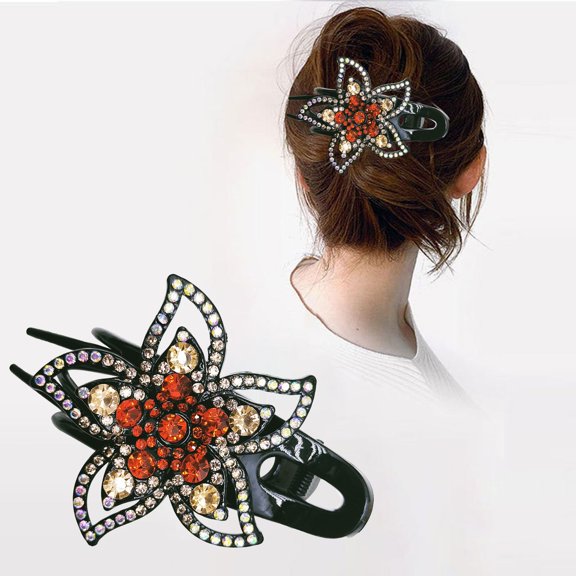 Elegant Rhinestone Hair Clip for Women Sparkling Disc Hairpin Full Design Secure Grip Hair Accessory