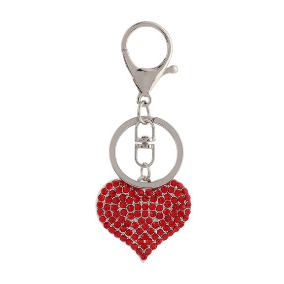 Elegant Rhinestoned Design Heart Keychain Lightweight Ornament Jewelry Accessory