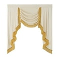 thumbnail image 1 of Elegant Rippled Pattern Curtain Valance Thick 3 Layer Light Blocking Home Drapes, 1 of 14