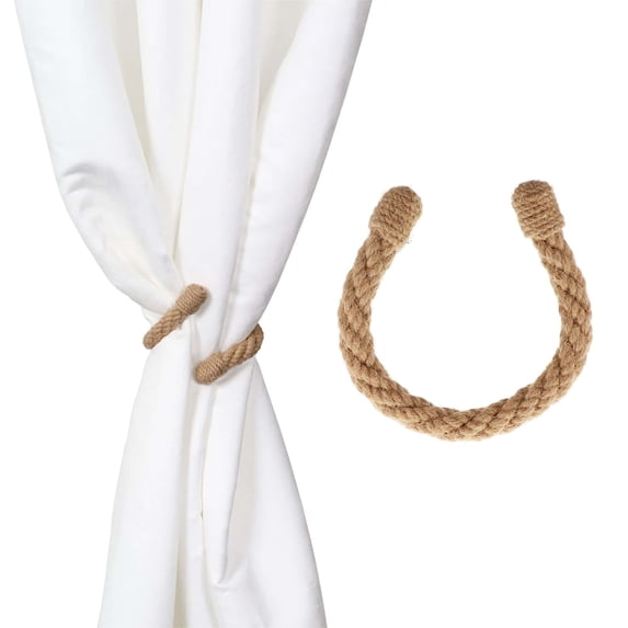 Elegant Rope Curtain Tie Back - Decorative Holdback for Drapes and Curtains - Perfect for Living Room, Bedroom or Office Decor - Jute