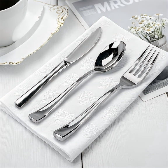 Elegant Rose Printed Double Ply Disposable Tissues for Weddings, Parties & Holiday Events 150/300/450 Sheets