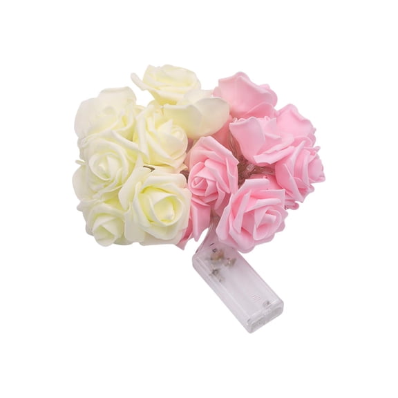 Elegant Rose Themed Decorative Light String with Multiple LED Bulbs for Ambient Lighting, Romantic Party Decoration with Warm Light, Perfect for Special Occasion Celebrations and Gatherings