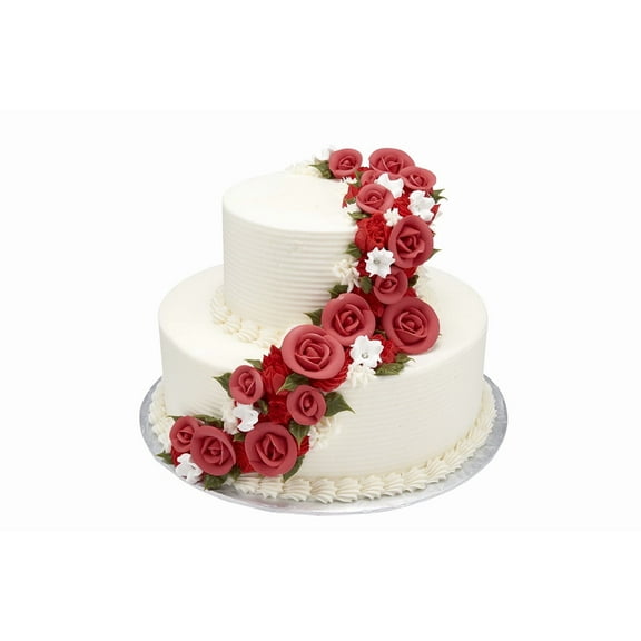 Elegant Roses 2 Tier Cake