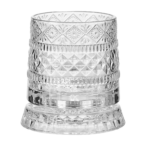 Elegant Rotating Whiskeys Vessel for Use and Parties with Robust Base Drinkware