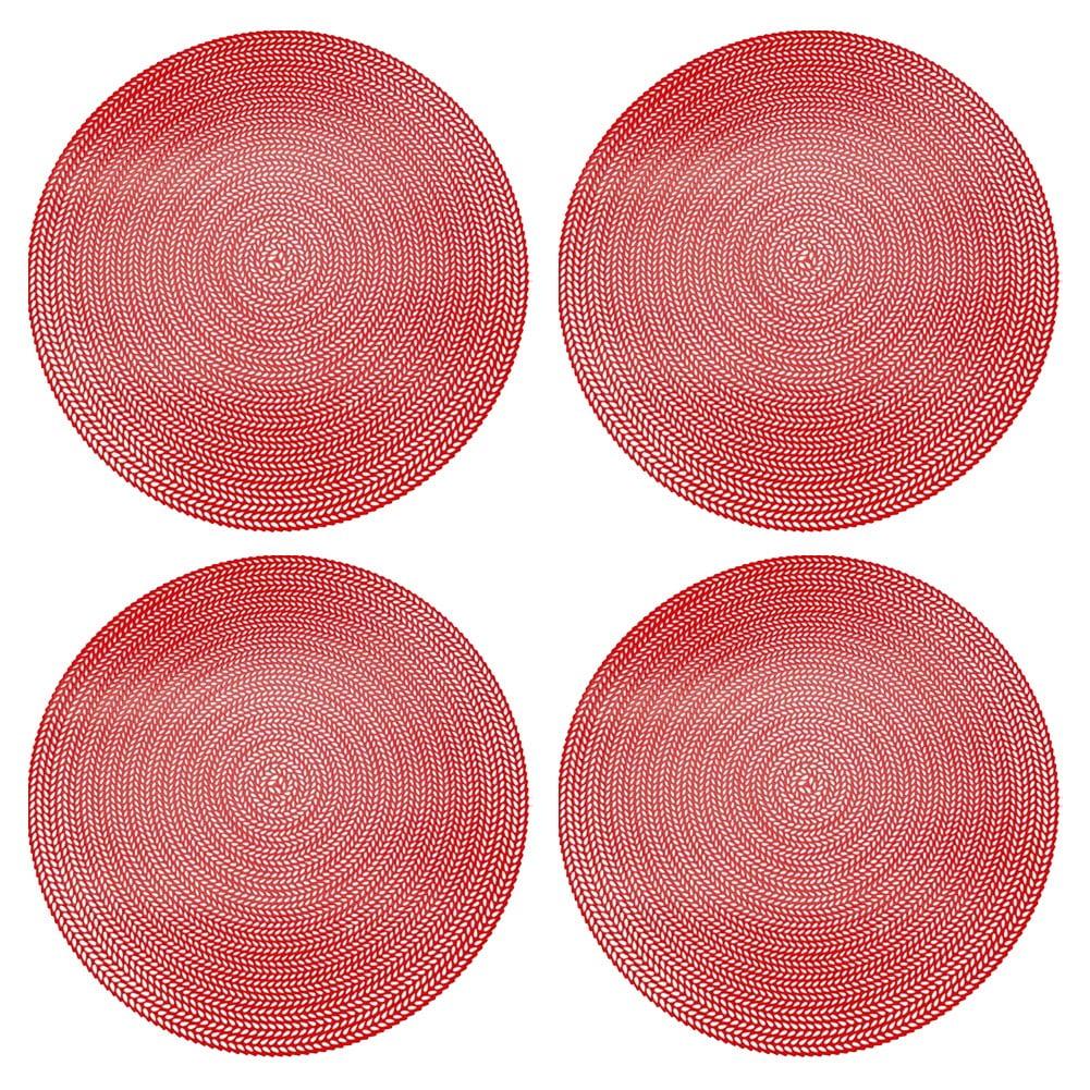 Elegant Round PVC Placemats Set of 4 - Heat Resistant Table Mats Easy ...