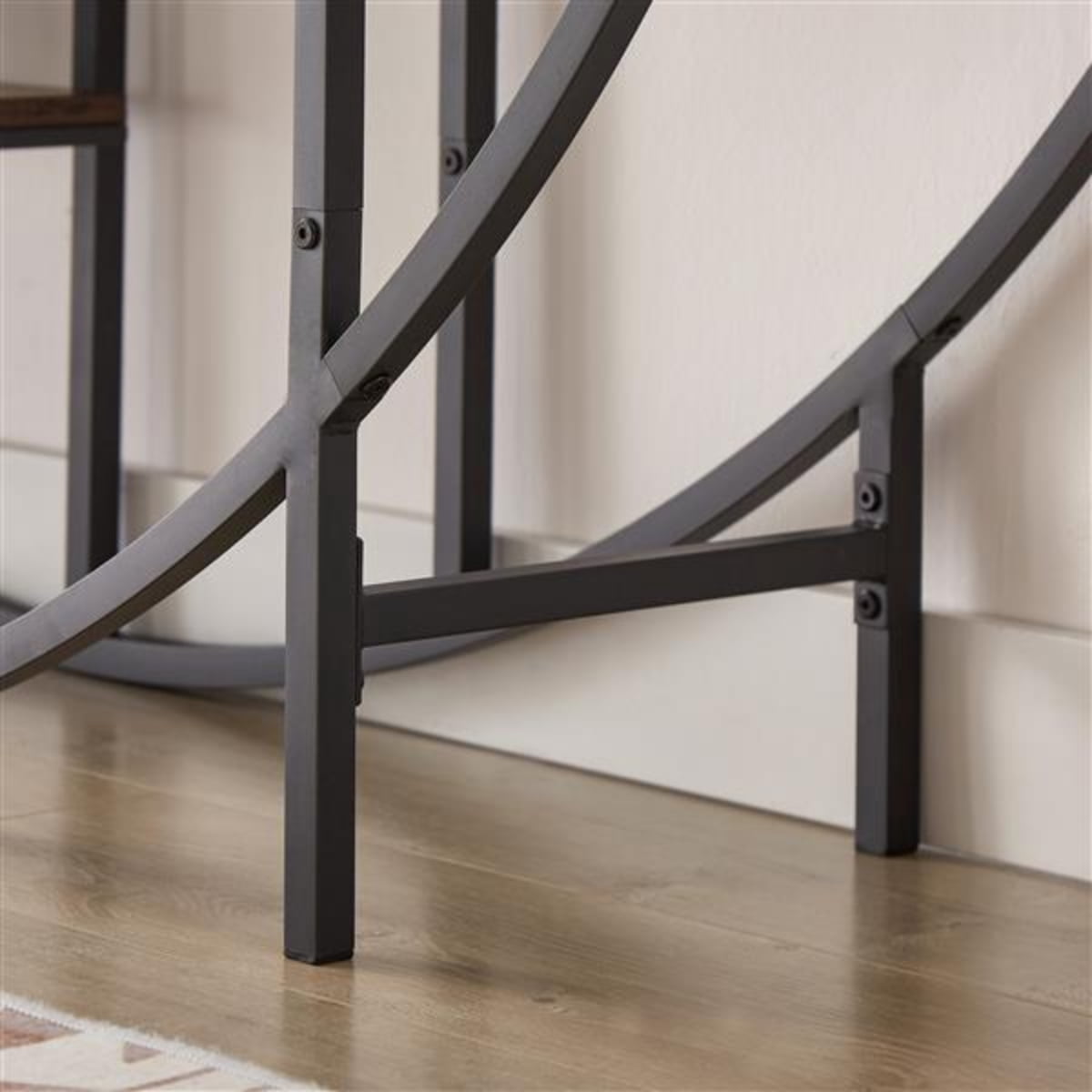 Elegant Round Rustic Brown 5-Tier Metal Plant Stand Storage Rack ...