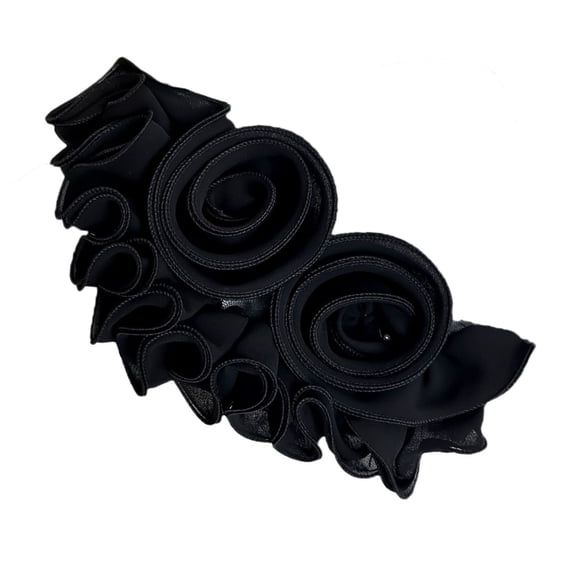 Elegant Ruffle Trim Fabric Patches Creative Fashion Appliques Sewing Patches for Special Occasion