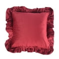 thumbnail image 1 of Elegant Ruffled Edge Pillow Cover 17.7x17.7Inch 19.7x19.7in Wrinkle Resistant, 1 of 9