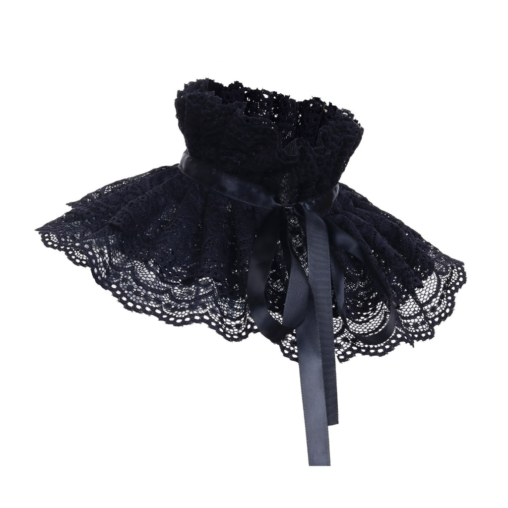 Neck Riff Elegant Ruffled Lace Detachable False Collar Victorian Vintage Neck ...