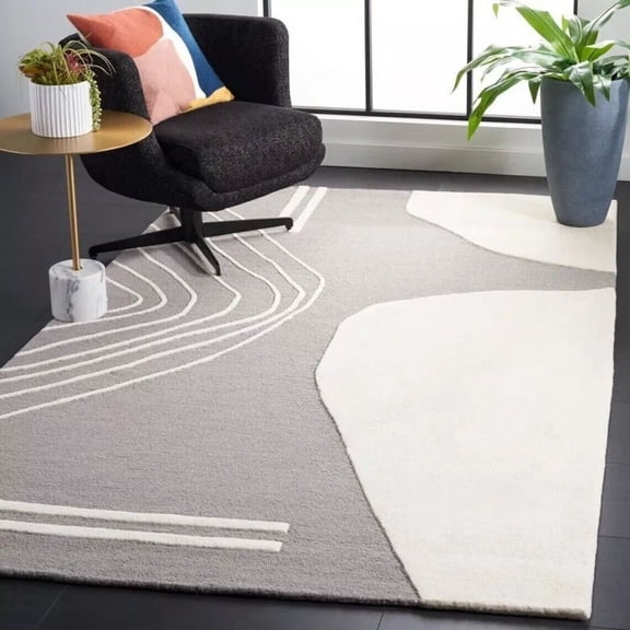 Elegant Rug Store Decent Modern HandTufted 100% Wool Carpet Loop Cut Design Living Room Rug