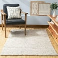 thumbnail image 1 of Elegant Rug Store Hand Woven Chunky Wool Loops Area Rug, Ivory/Off-White & Textured Beige 4X6FT, 1 of 5