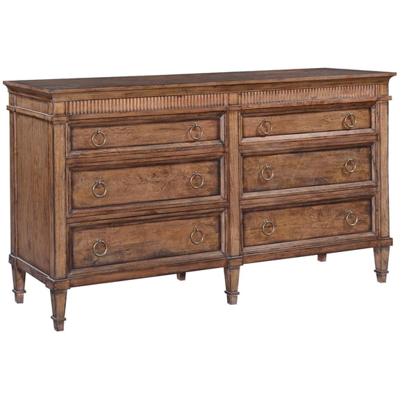Elegant Rustic Pecan Camelot Mango Wood Dresser