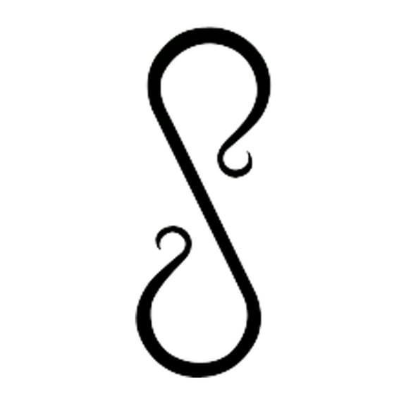 Elegant S Chain Hooks for Hanging Dcor - Custom Length, 2.5" L x 0.625" W, Sold Individually