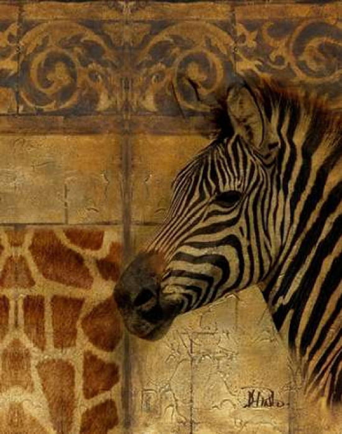Elegant Safari I-Zebra Canvas Art - Patricia Pinto (22 x 28)