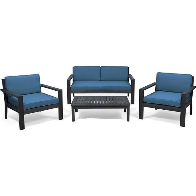 Elegant Santa Ana 4PC Chat Set Perfect for Your Outdoor Living Space