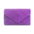 thumbnail image 1 of Elegant Satin Evening Clutch with Lace Overlay Minimalist Handbag for formal Occasions Parties, 1 of 4