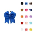 thumbnail image 1 of Elegant Satin Fishtail Bow Hair Ties, 20-Piece Elastic Ponytail Holders for Girls & Boys, Handmade Hair Bands for Parties and Everyday Use, Random Color, 1 of 5