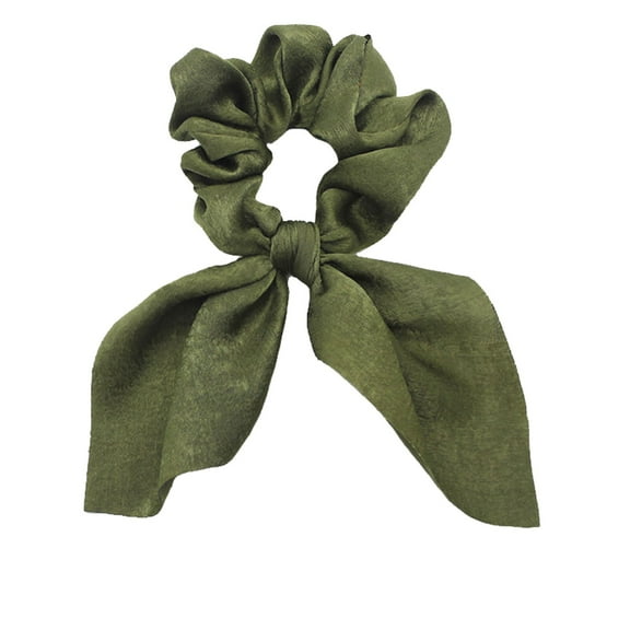 Elegant Satin Flower Hair Band with Rabbit Ears Design for Women and Girls