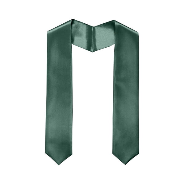Elegant Satin Graduation Stole for Commencement Ceremonies Sash with Tassel Academic for College High School Celebrations and Everyday Wear, Green