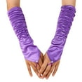 thumbnail image 1 of Elegant Satin Opera Long Stretch Elbow Evening Formal Party Gloves With Finger Opening And Decorative Ruffle, 1 of 4