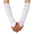thumbnail image 1 of Elegant Satin Opera Long Stretch Elbow Evening Formal Party Gloves With Finger Opening And Decorative Ruffle, 1 of 4
