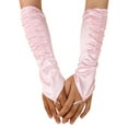 thumbnail image 1 of Elegant Satin Opera Long Stretch Elbow Evening Formal Party Gloves With Finger Opening And Decorative Ruffle, 1 of 4