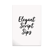 Elegant Script Sips Wall Art - Modern Decor Enthusiast - 13x19 Poster Print