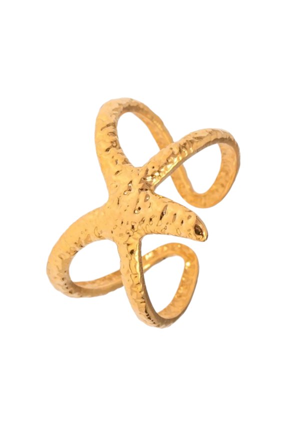 Elegant Sea Vacation Styles Adjustable Sea Star Rings Fashion Jewelry Accessory Statement Accessories For Outfits