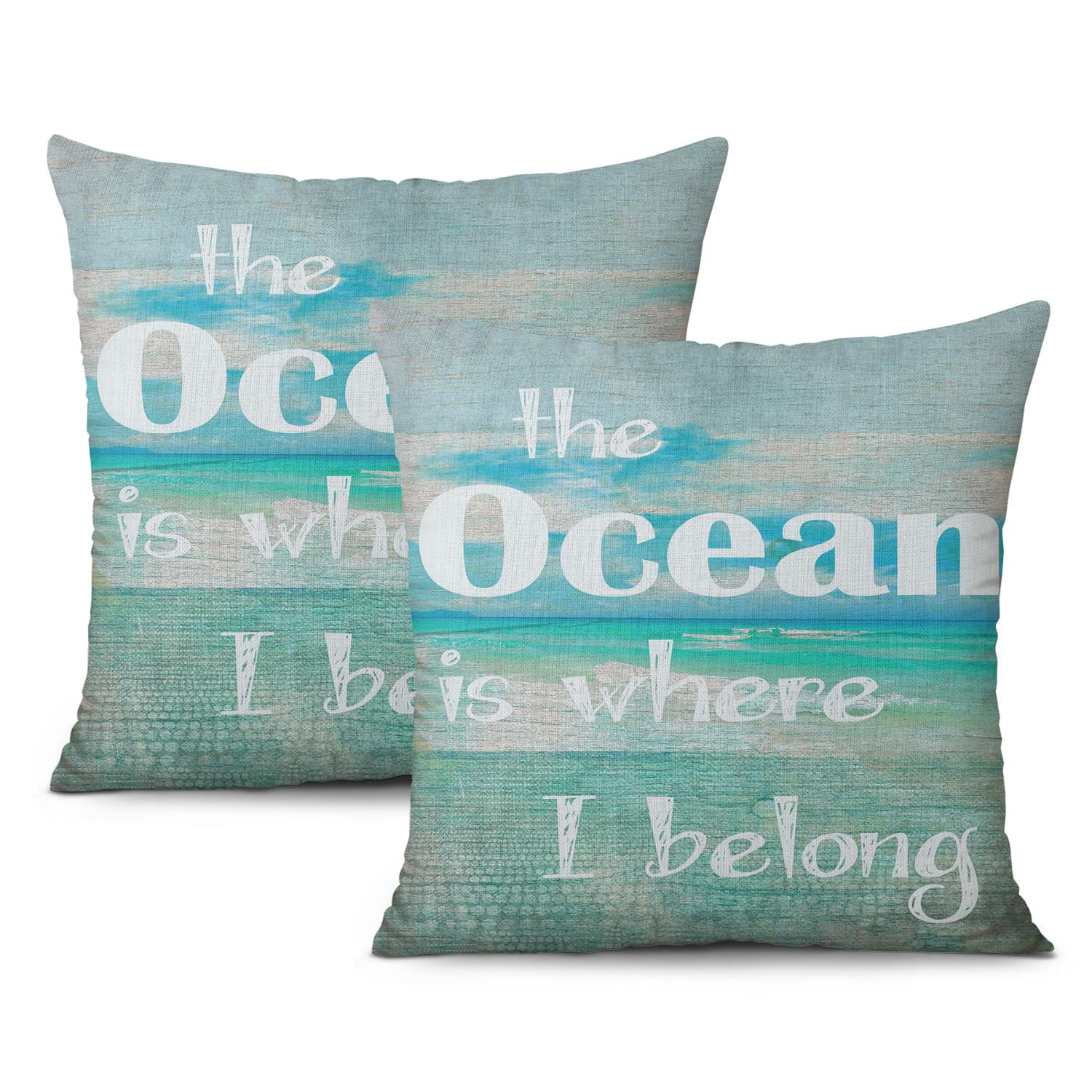 Photo inspiration: Elegant Seaside Relaxation Set Of 2 Nautical 18X18 Inch Throw Photo Inspiration