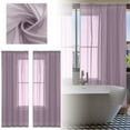 thumbnail image 1 of Elegant Semi Sheer Window Curtains for Living Room Bedroom Light Filtering Solid Color Drapes Rod Pocket Voile Panels, 1 of 8