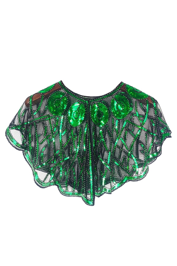 Elegant Sequin Mesh Shawl – Women’s Sparkly Transparent Stole Wrap for Evening Dresses, Parties, Banquets & Carnivals (Vintage Style)