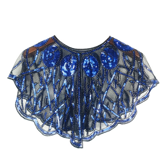 Elegant Sequin Mesh Shawl – Women’s Sparkly Transparent Stole Wrap for Evening Dresses, Parties, Banquets & Carnivals (Vintage Style)