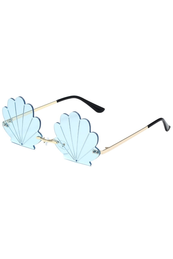 Elegant Shell Shape Frameless Sun Protective Sun Glasses for Women and Teens Weddings and Special Occasion Eyewears