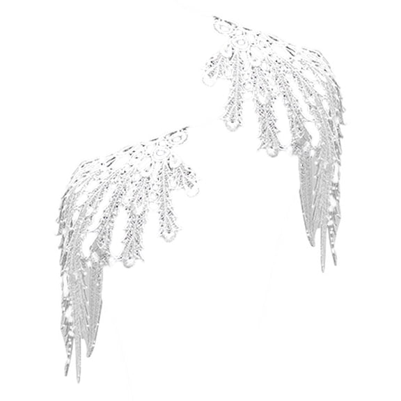 Elegant Shoulder Flower Embroidery Shoulder Patches Polyester Silk Shoulder Appliques for Evening Gown Decoration