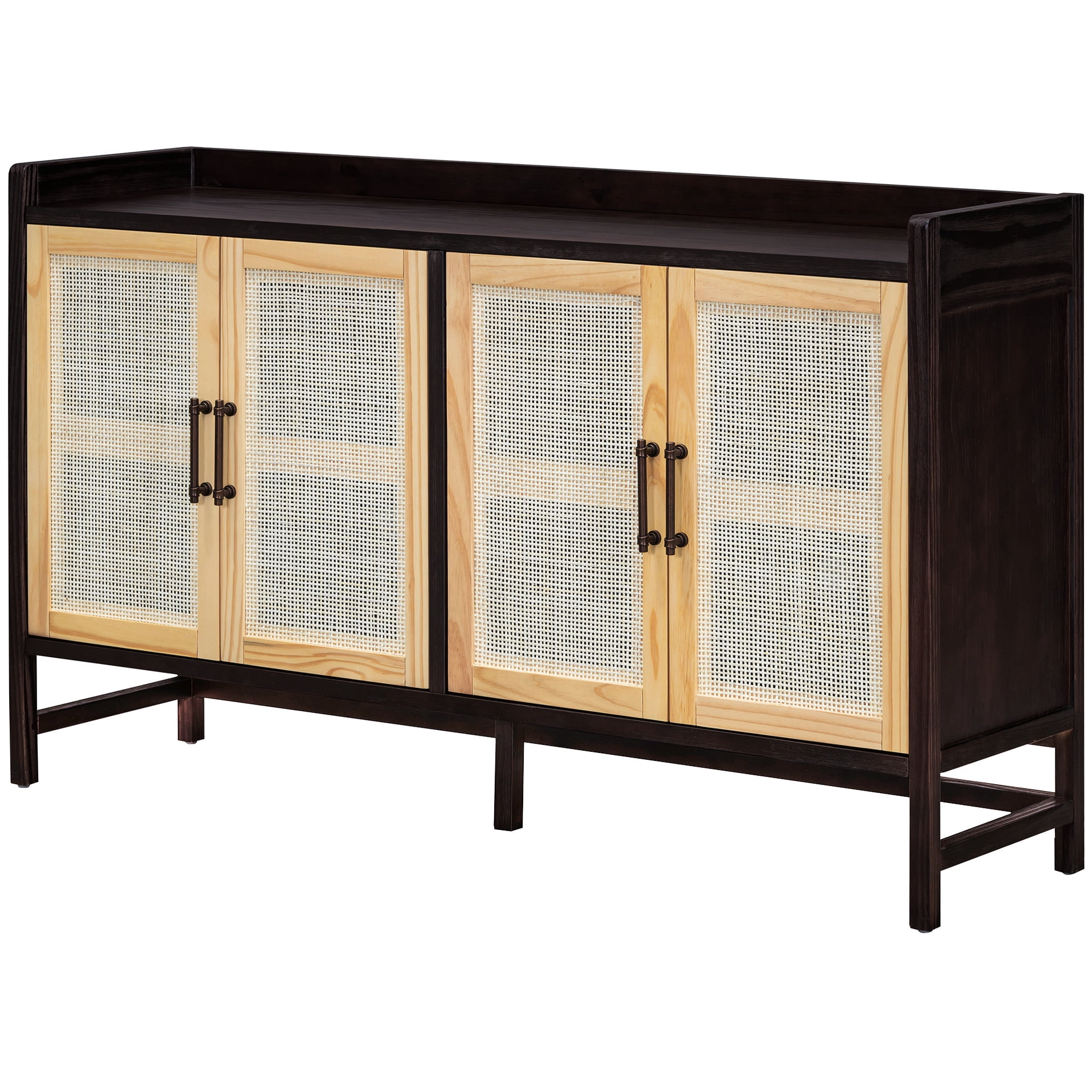 Elegant Sideboard With Solid Pine Doors And A Stylish Finish Natural ...