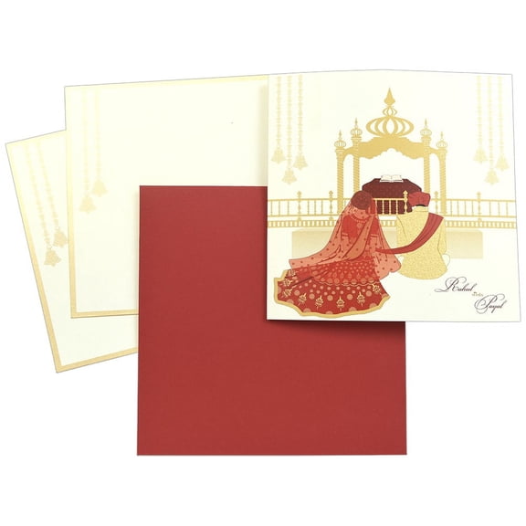 Elegant Sikh Wedding Invitation Card, Customizable & Personalized, Traditional Sikh Wedding Card, Beautifully Crafted Designs, Handmade Sikh Wedding