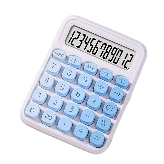 Elegant Silents Key Calculator With ABS Construction Big Round Button Gradient Calculator For School Travel No Battery