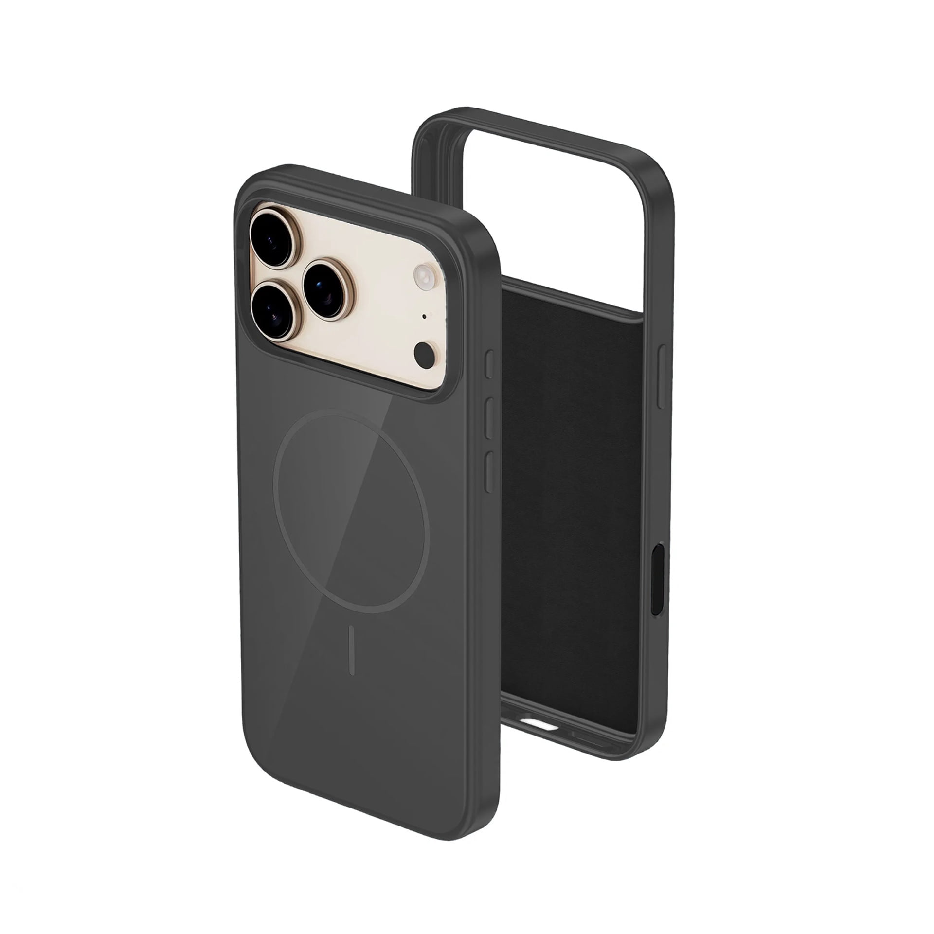 Elegant Silicone Case with Magsafe for iPhone 17 Pro - Black