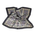 thumbnail image 1 of Elegant Silk Feel Neck Head Wrap Printed Satin Square Scarf Wrap 27.5" by 27.5" (Blue/Grey Plaid), 1 of 1