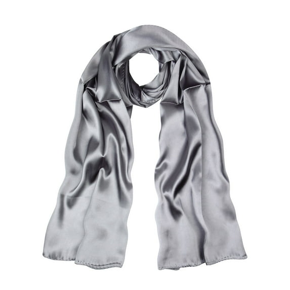 Elegant Silk Feel Solid Color Satin Oblong Scarf Wrap