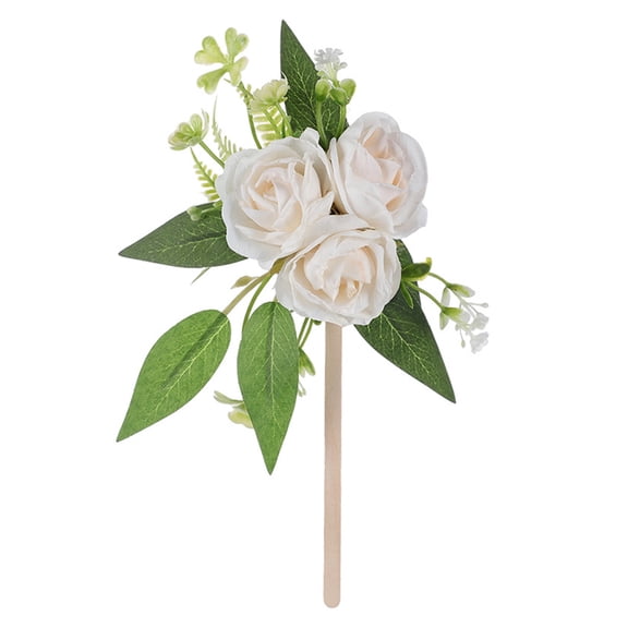 Elegant Silk Rose Cake for Weddings Birthdays, Realistic Floral Arrangement with Petal for Special