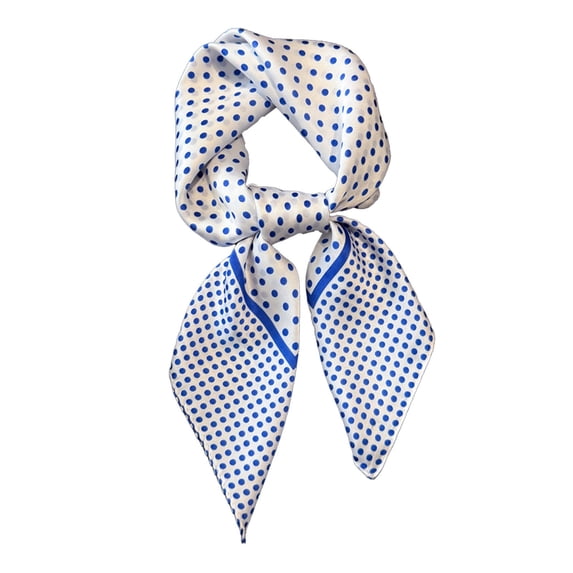 Elegant Silk Scarf Square Pattern Festive Parties Everyday Glam Women Fashion Accessory Soft Lightweight Hair Neck Wrap