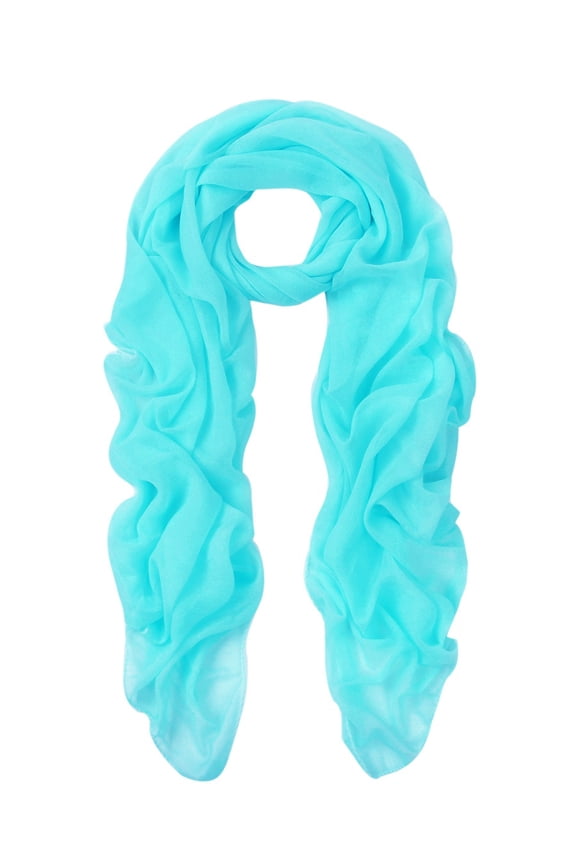 Elegant Silky Chiffon Sheer Plain Oblong Scarf Wrap