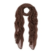 TRENDSBLUE Elegant Silky Chiffon Sheer Plain Oblong Scarf Wrap