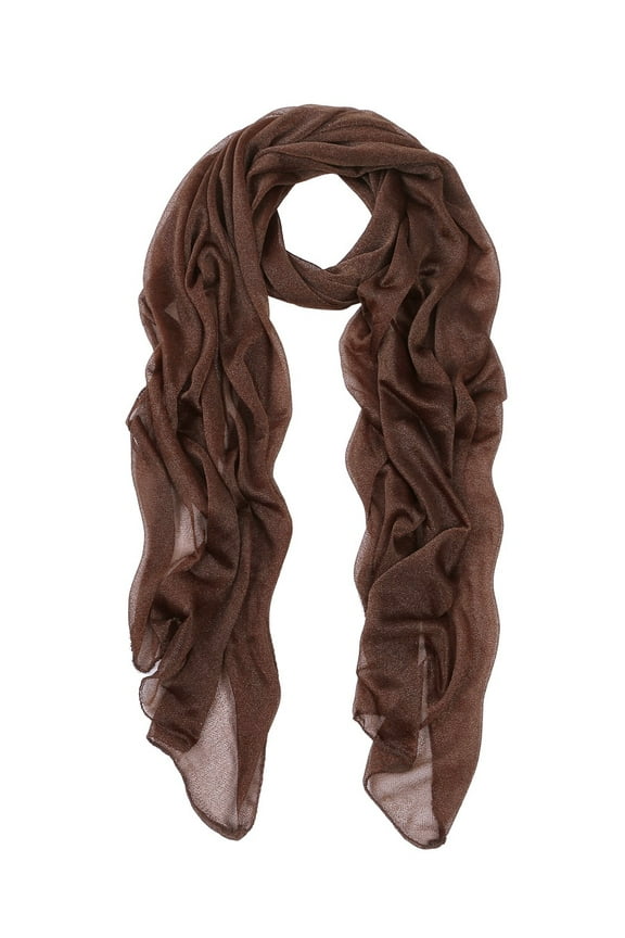 Elegant Silky Chiffon Sheer Plain Oblong Scarf Wrap