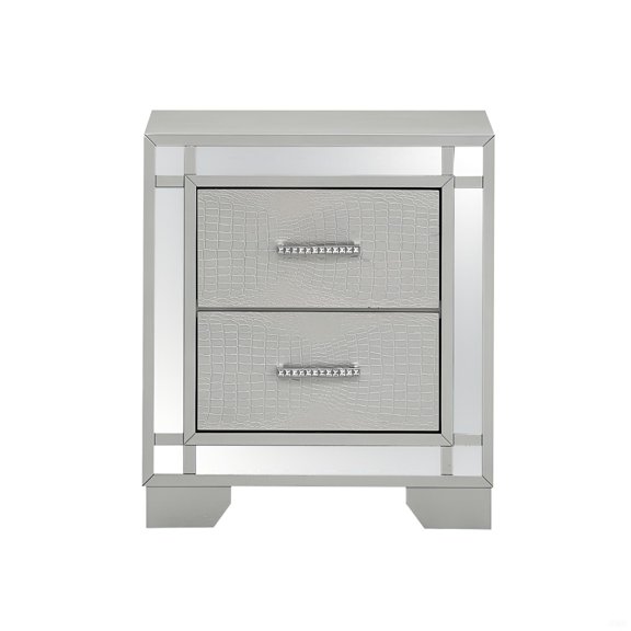 Elegant Silver Champagne Accent Table